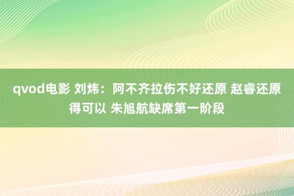 qvod电影 刘炜：阿不齐拉伤不好还原 赵睿还原得可以 朱旭航缺席第一阶段