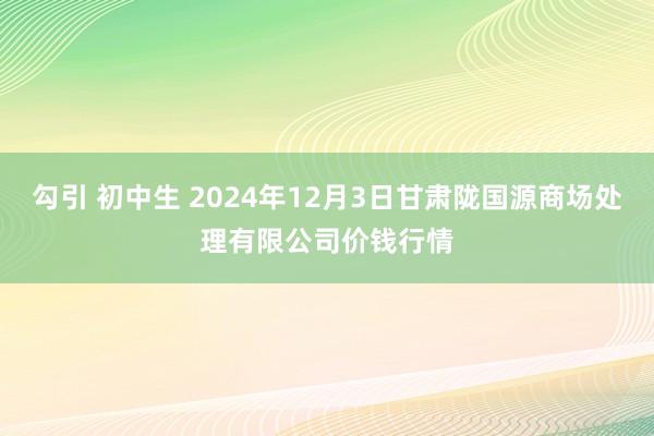 勾引 初中生 2024年12月3日甘肃陇国源商场处理有限公司价钱行情