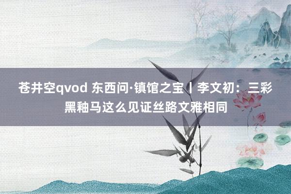 苍井空qvod 东西问·镇馆之宝丨李文初：三彩黑釉马这么见证丝路文雅相同