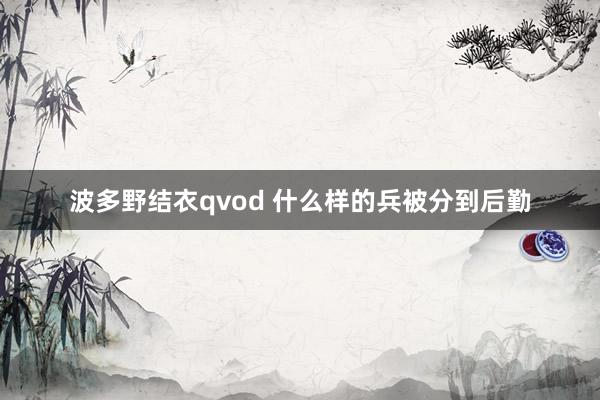 波多野结衣qvod 什么样的兵被分到后勤