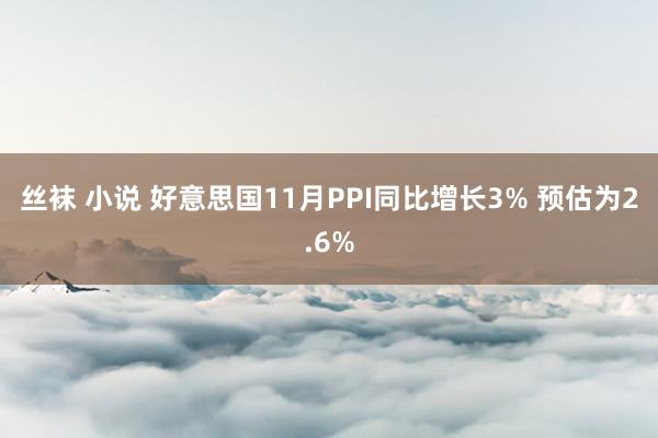 丝袜 小说 好意思国11月PPI同比增长3% 预估为2.6%
