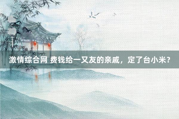 激情综合网 费钱给一又友的亲戚，定了台小米？