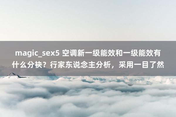 magic_sex5 空调新一级能效和一级能效有什么分袂？行家东说念主分析，采用一目了然
