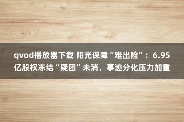 qvod播放器下载 阳光保障“难出险”：6.95亿股权冻结“疑团”未消，事迹分化压力加重