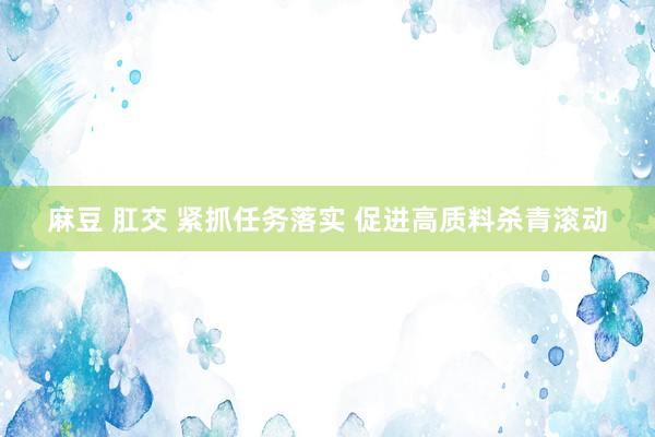 麻豆 肛交 紧抓任务落实 促进高质料杀青滚动