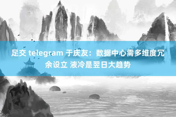 足交 telegram 于庆友：数据中心需多维度冗余设立 液冷是翌日大趋势